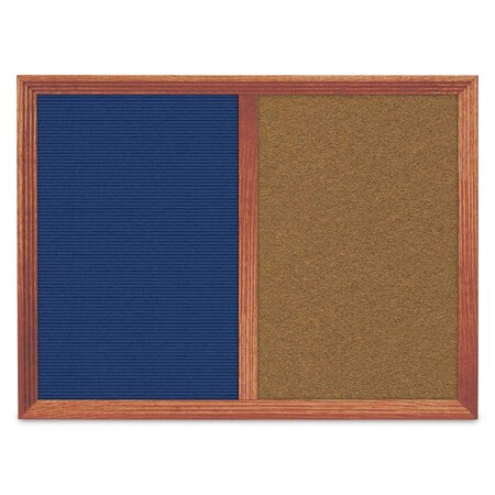 United Visual Products Enclosed Corkboard, 1 Door, 18"x24", 4" Fra UV3421-GOLD-CORK